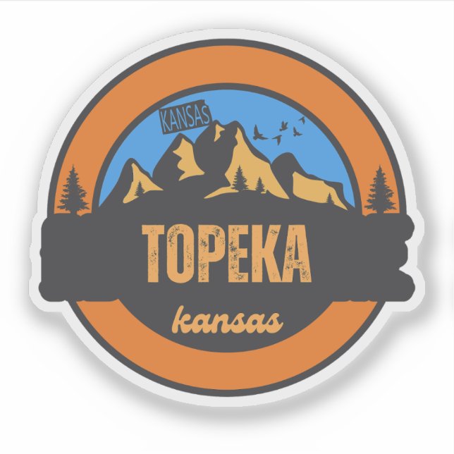 Topeka, Kansas Aufkleber (Vorderseite)