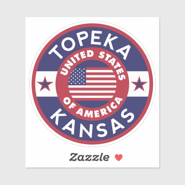 TOPEKA, Kansas Aufkleber (Blatt)
