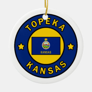 Topeka Kansas Keramik Ornament