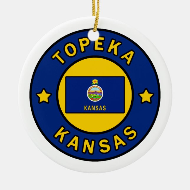 Topeka Kansas Keramik Ornament (Vorne)