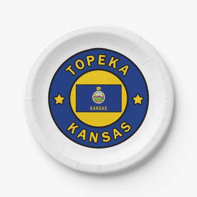 Topeka Kansas Pappteller (Vorderseite)