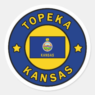Topeka Kansas Runder Aufkleber