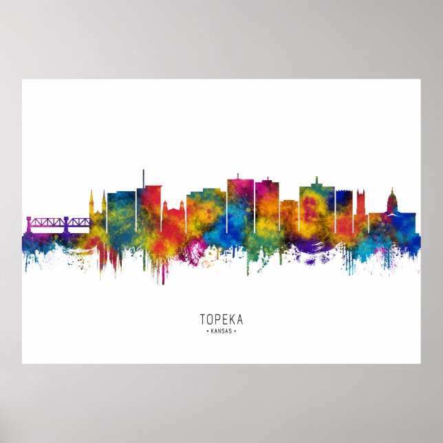 Topeka Kansas Skyline Poster (Vorne)