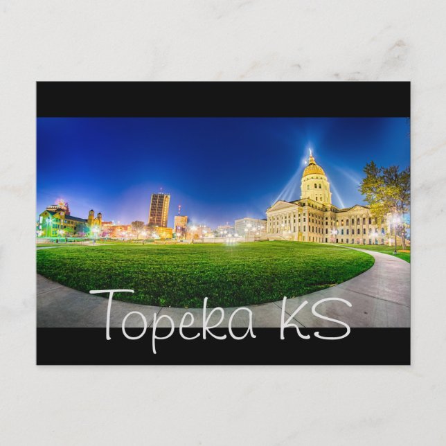 Topeka Kansas skyline Postkarte (Vorderseite)