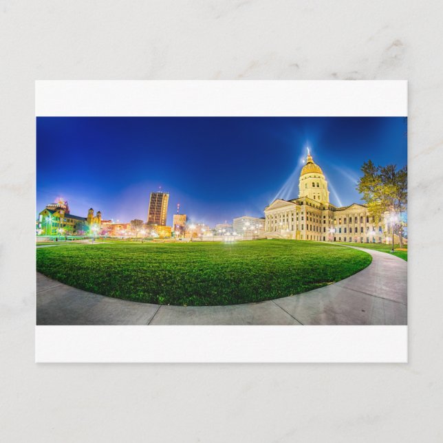 Topeka Kansas skyline Postkarte (Vorderseite)