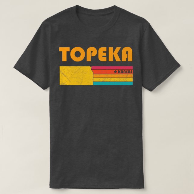Topeka Kansas Vintag Distressed Souvenir T-Shirt (Design vorne)