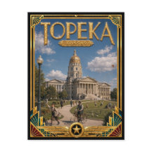 Topeka Kansas Vintage Art Deco Golden Age