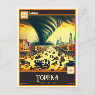 Topeka, Kansas Vintage Postkarte