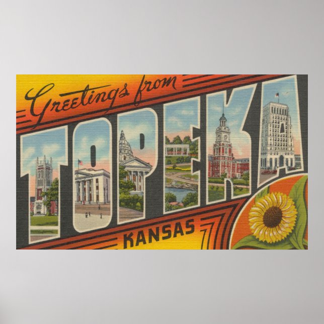 Topeka, KansasGroße BuchstabenszenenTopeka, KA 2 Poster (Vorne)