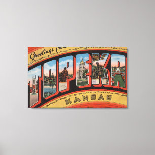 Topeka, KansasLarge Buchstabe ScenesTopeka, KA Leinwanddruck