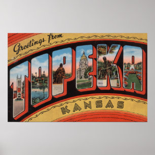 Topeka, KansasLarge Buchstabe ScenesTopeka, KA Poster