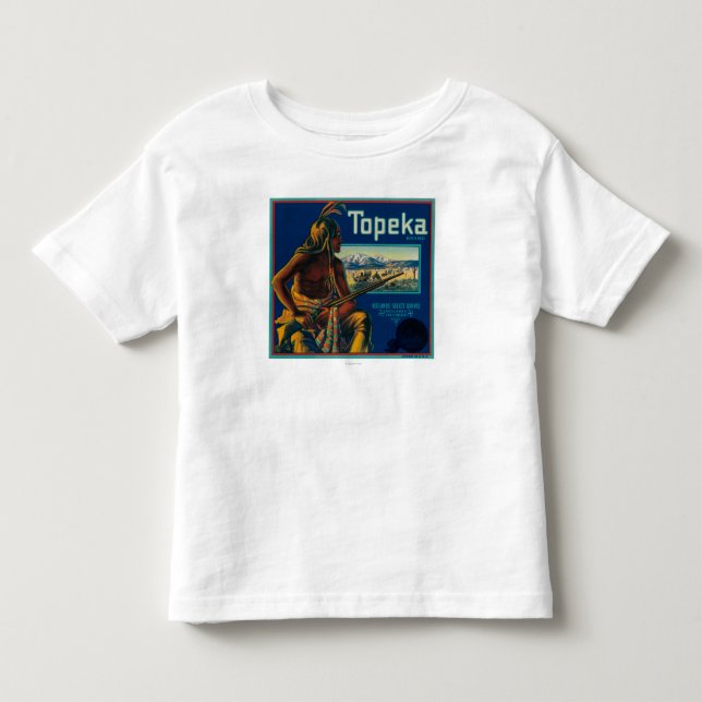 Topeka-Marken-Zitrusfrucht-Kisten-Aufkleber Kleinkind T-shirt (Vorderseite)