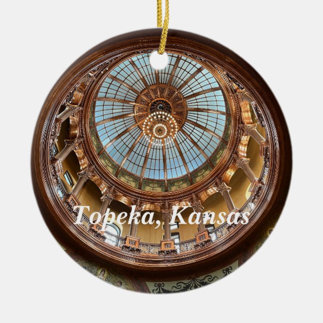 Topeka Staat Hauptstadt Keramik Ornament (Vorne)