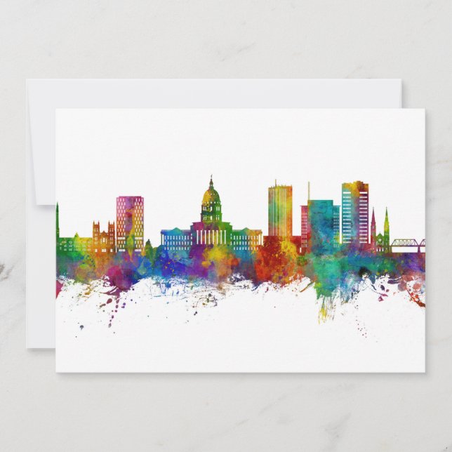 Topeka Wyoming Skyline Einladung (Vorderseite)