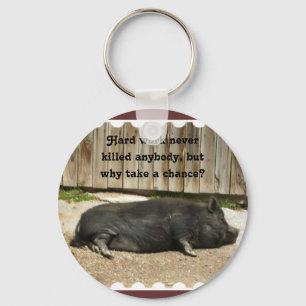 Topf aufgeblähter Schwein-Schlüsselanhänger Schlüsselanhänger