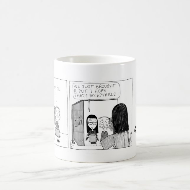 "Topf UNO-Glück" Comic-Streifen-Tasse Kaffeetasse (Mittel)