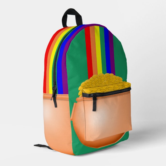 Topf voll Gold -  Bedruckter Rucksack (Rückseitige Ecke links)