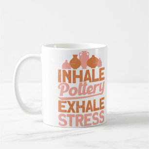 Töpfer atmen Töpferei aus Stress Töpfer Kaffeetasse