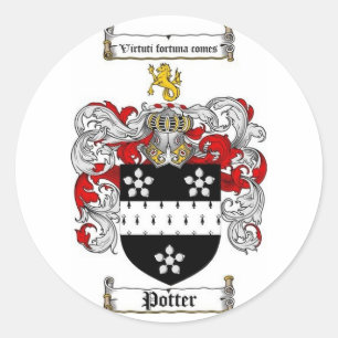 Töpfer-Familienwappen Runder Aufkleber