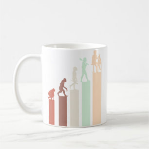 Töpferei-Evolution Alte Handwerkskunst Retro-Töpfe Kaffeetasse