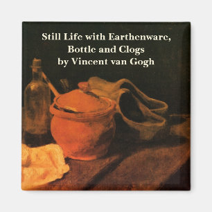 Töpferei, Flasche und Holzschuhe von Vincent van G Magnet