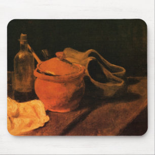 Töpferei, Flasche und Holzschuhe von Vincent van G Mousepad