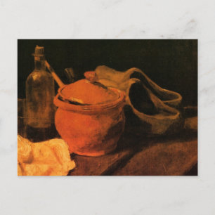 Töpferei, Flasche und Holzschuhe von Vincent van G Postkarte