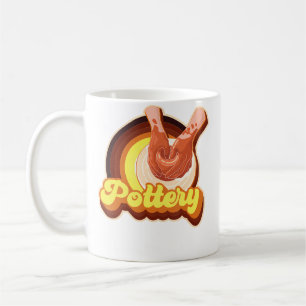 Töpferkunst Keramik Künstler Retro 70er Töpferei Kaffeetasse