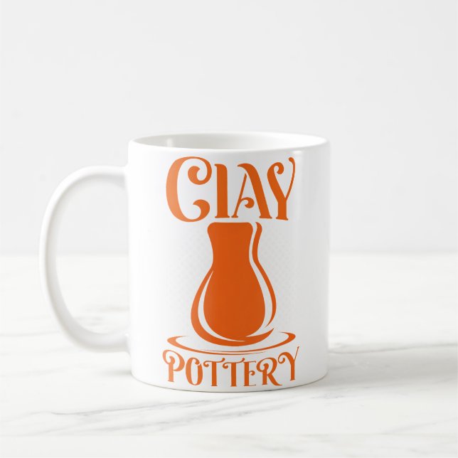 Töpferkunst Retro Kaffeetasse (Links)