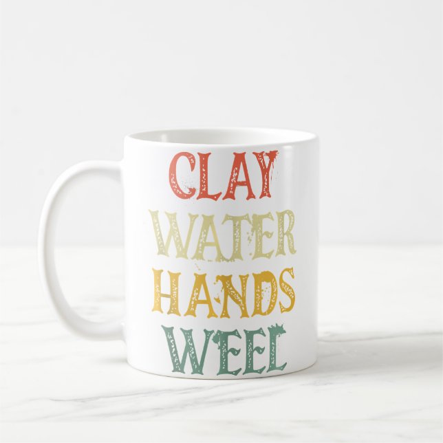 Töpfern Ton Wasser Hände Scheibe Steingut Töpfer Kaffeetasse (Links)