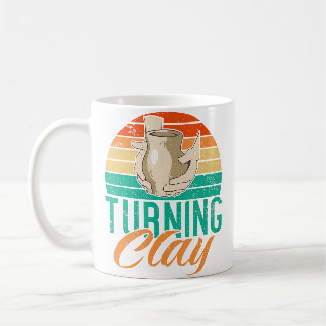 Töpferscheibe Keramik Kaffeetasse (Links)