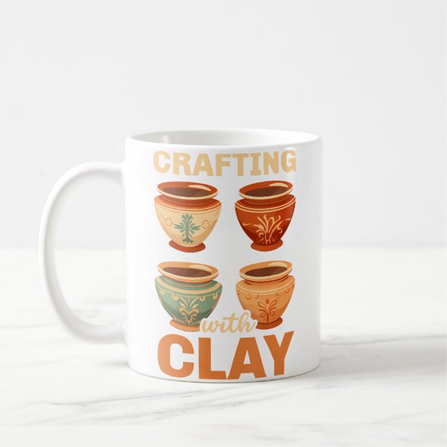 Töpferton Keramik Töpfer Künstler Kaffeetasse (Links)