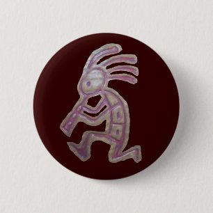 Töpferware Kokopelli Button