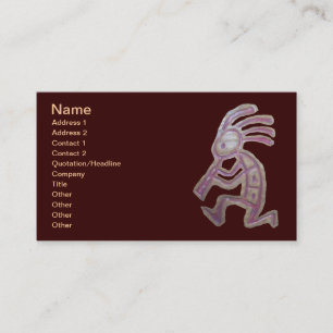 Töpferware Kokopelli Visitenkarte