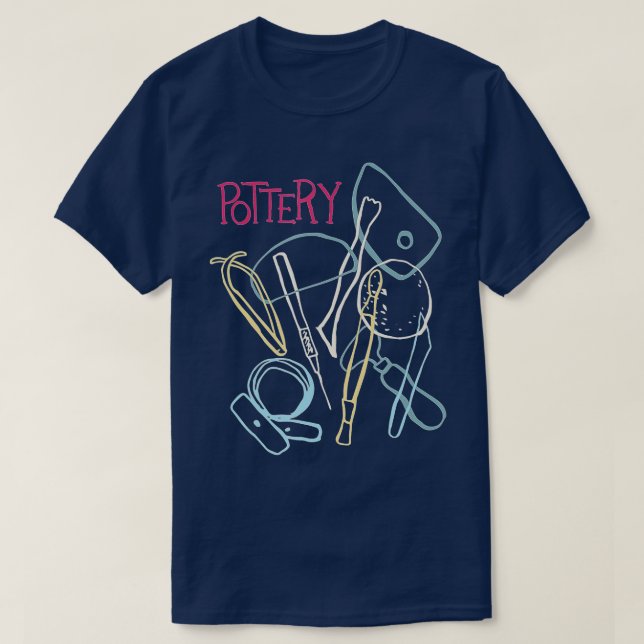 Töpferwerkzeuge T-Shirt (Design vorne)