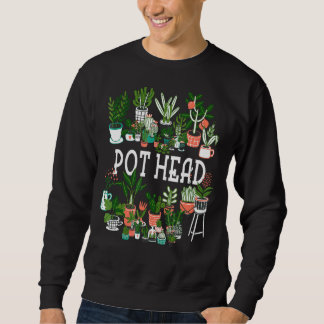 Topfkopf Sukkulente Pflanze und Gartenkaktus Sweatshirt