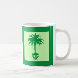 Topfpalme - smaragdgrün und hellgrün kaffeetasse