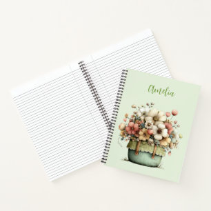 Topfpflanzen Cozy Shabby Cute Notizbuch