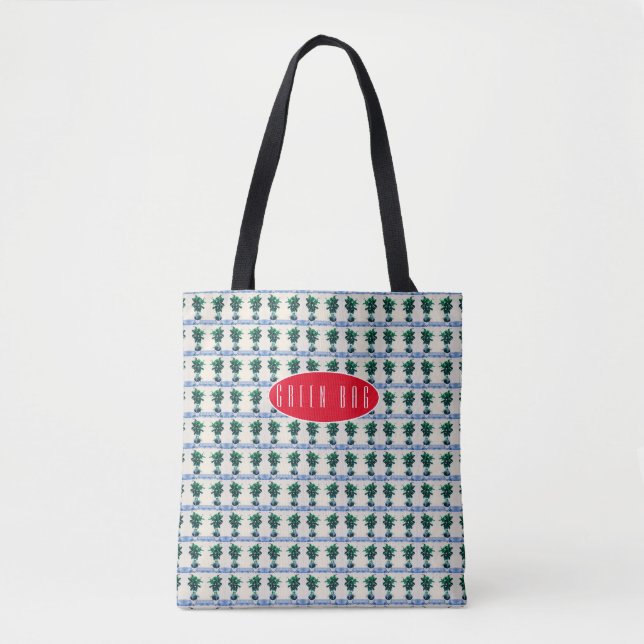 Topfpflanzen-Muster Tasche (Vorderseite)
