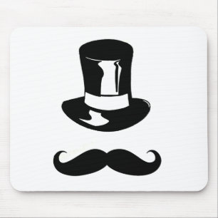 Tophat und Mustache Mousepad