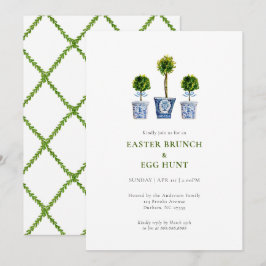 Topiaries Easter brunch & eggs hunt invitation Einladung