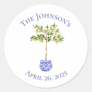 Topiary au citron - Stickers ronds