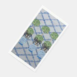 Topiary Blue Ginger Jars Guest Napkins Serviette