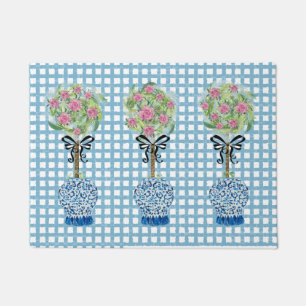 Topiary Blue und White Ginger Jar Doormat Rug Fußmatte