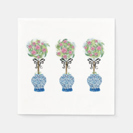 Topiary Blue und White Ginger Jar Doormat Rug Serviette