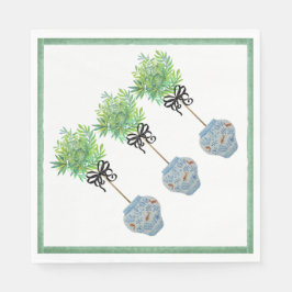 Topiary Blue & White Ginger Jar Paper Napkins Serviette