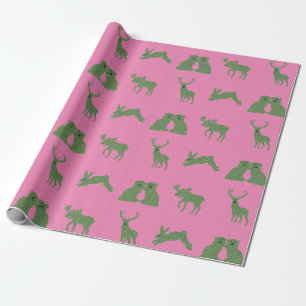 Topiary Deer Rabbit Wrapping P Geschenkpapier