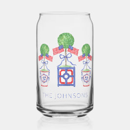 Topiary-Geschenk für Wasserfarben - Patriotische A Dosenglas