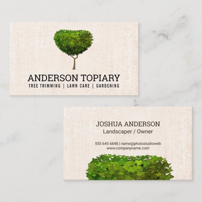 Topiary | Landflucht | Baum Visitenkarte (Vorne/Hinten)