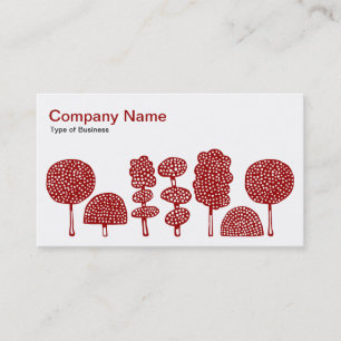 Topiary - Ruby Red on White Visitenkarte